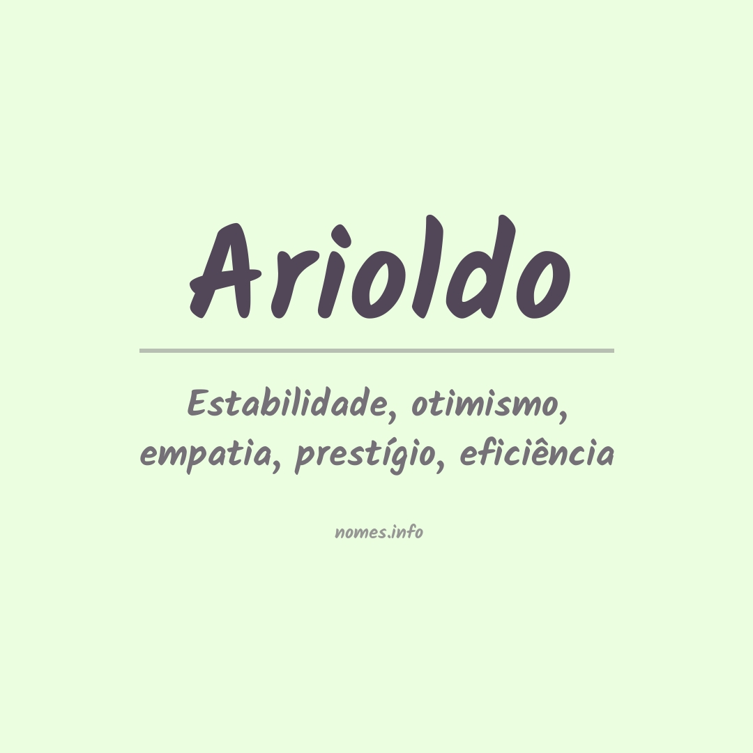 Significado do nome Arioldo