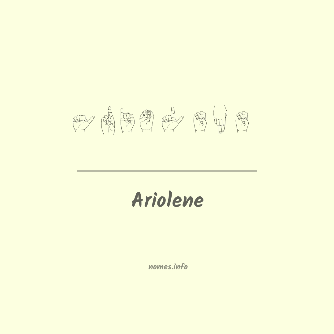 Ariolene em Libras