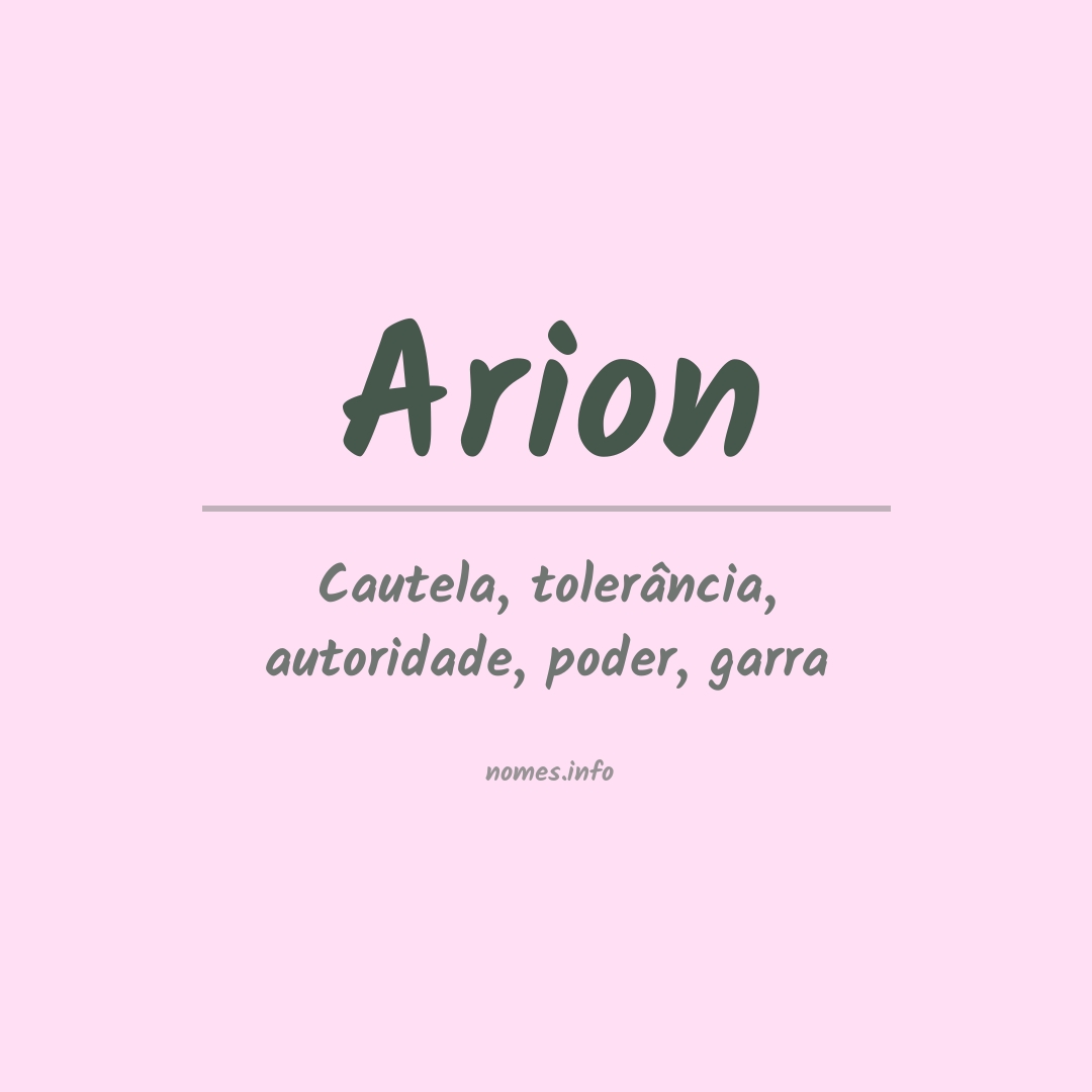 Significado do nome Arion