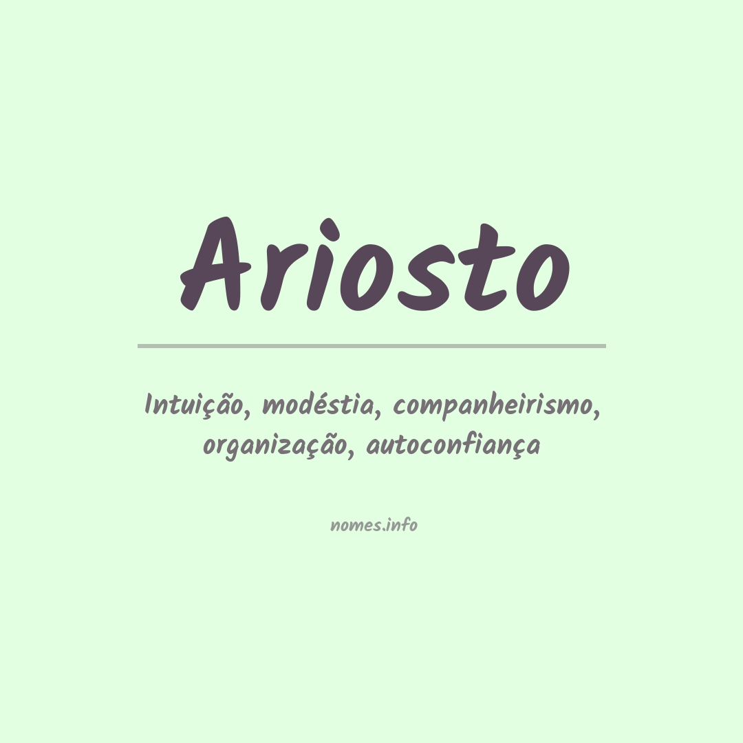 Significado do nome Ariosto