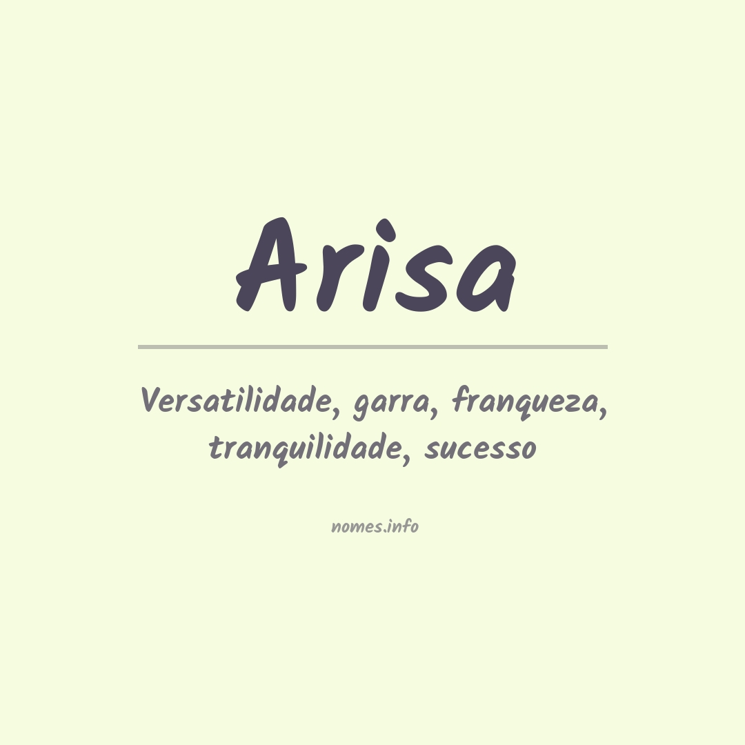 Significado do nome Arisa