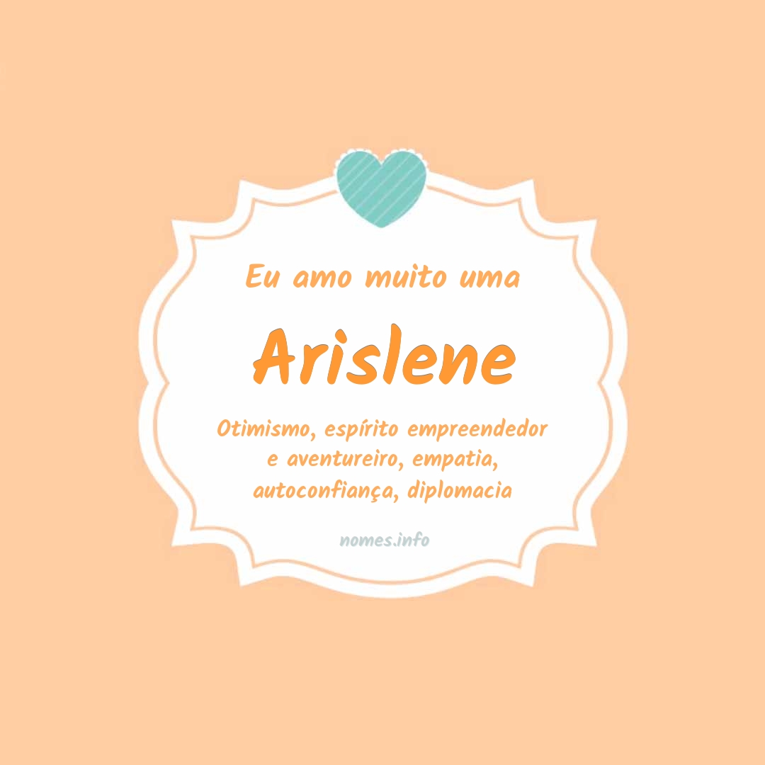 Eu amo muito Arislene