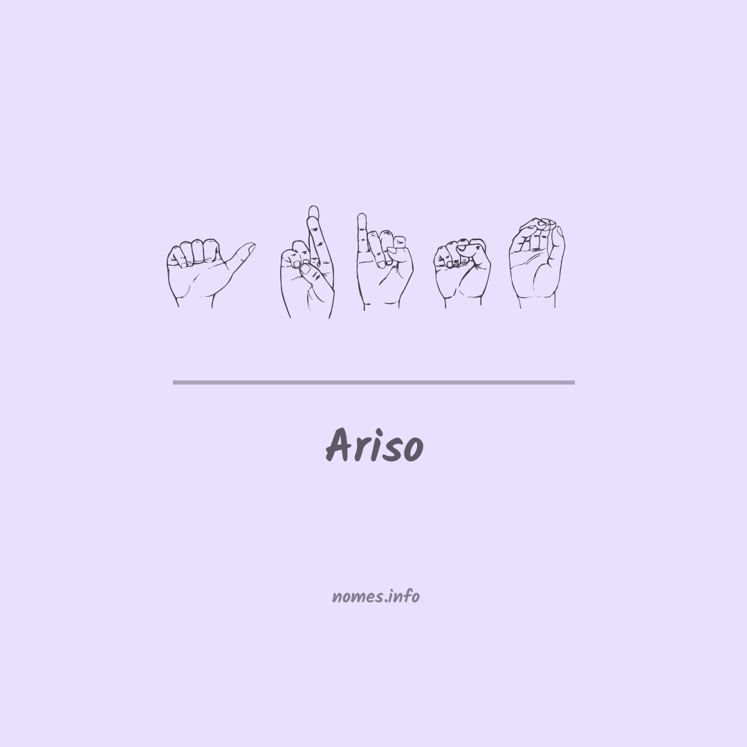 Ariso em Libras