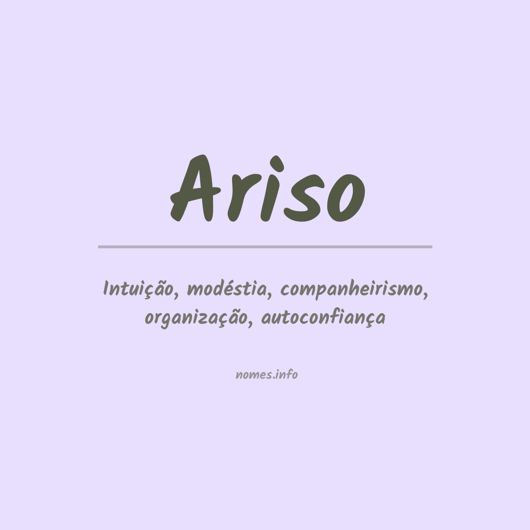 Significado do nome Ariso