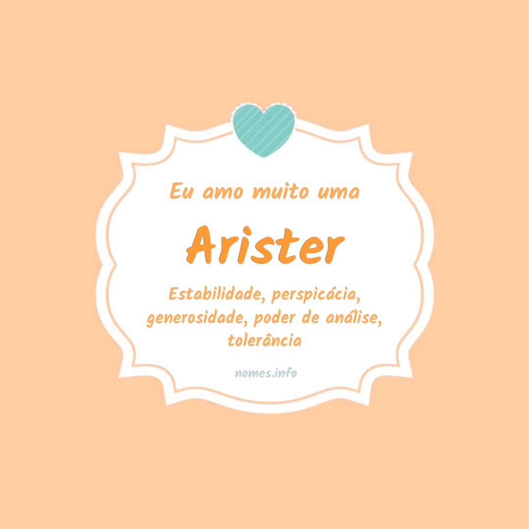 Eu amo muito Arister