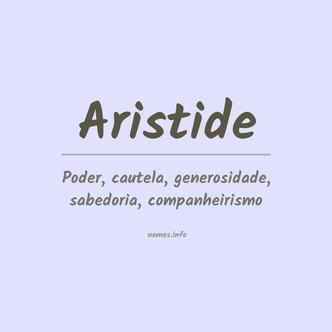 Significado do nome Aristide
