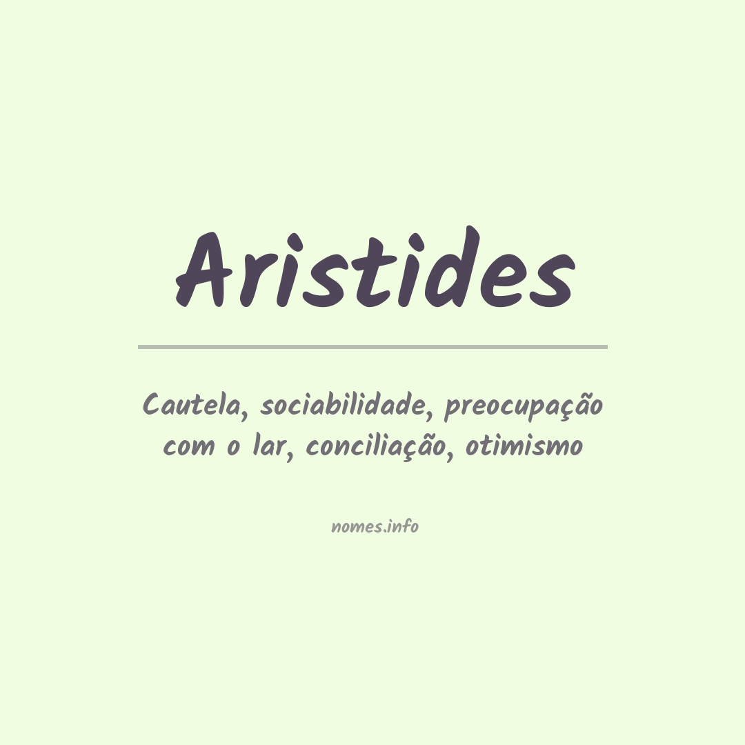 Significado do nome Aristides