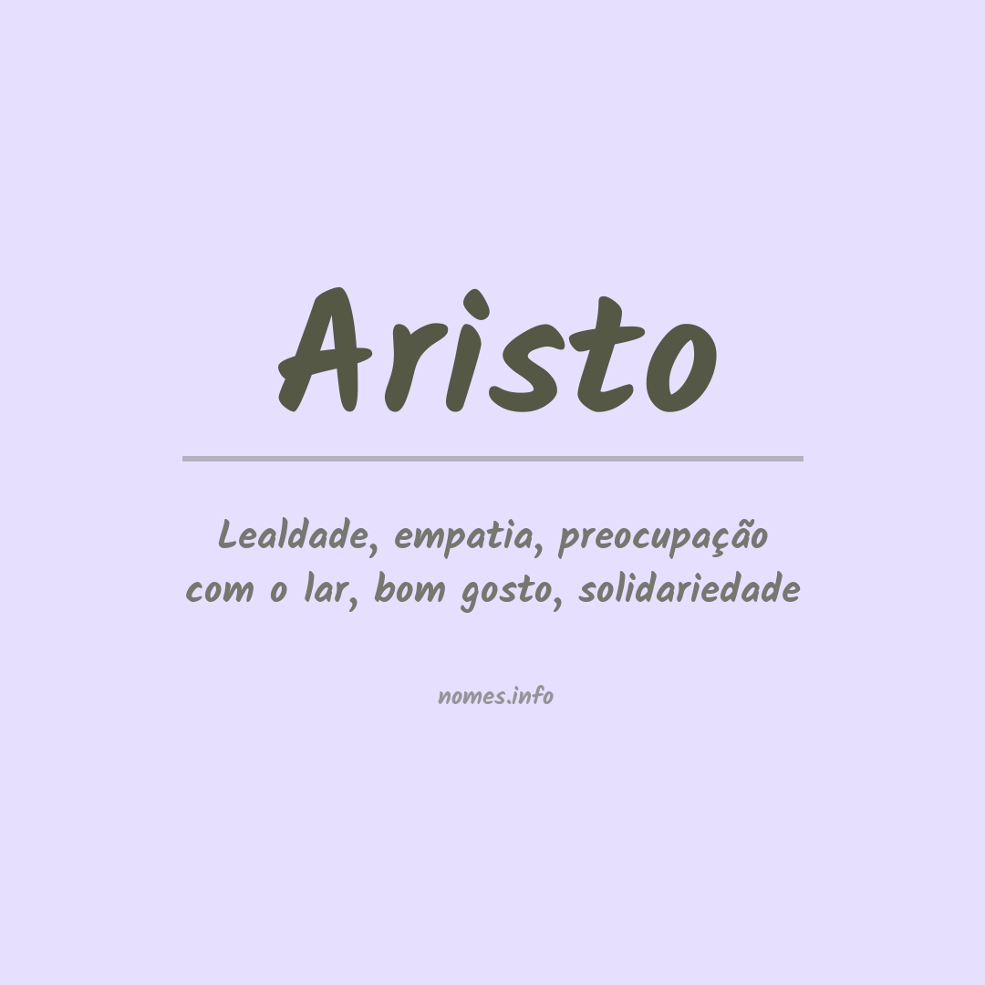 Significado do nome Aristo