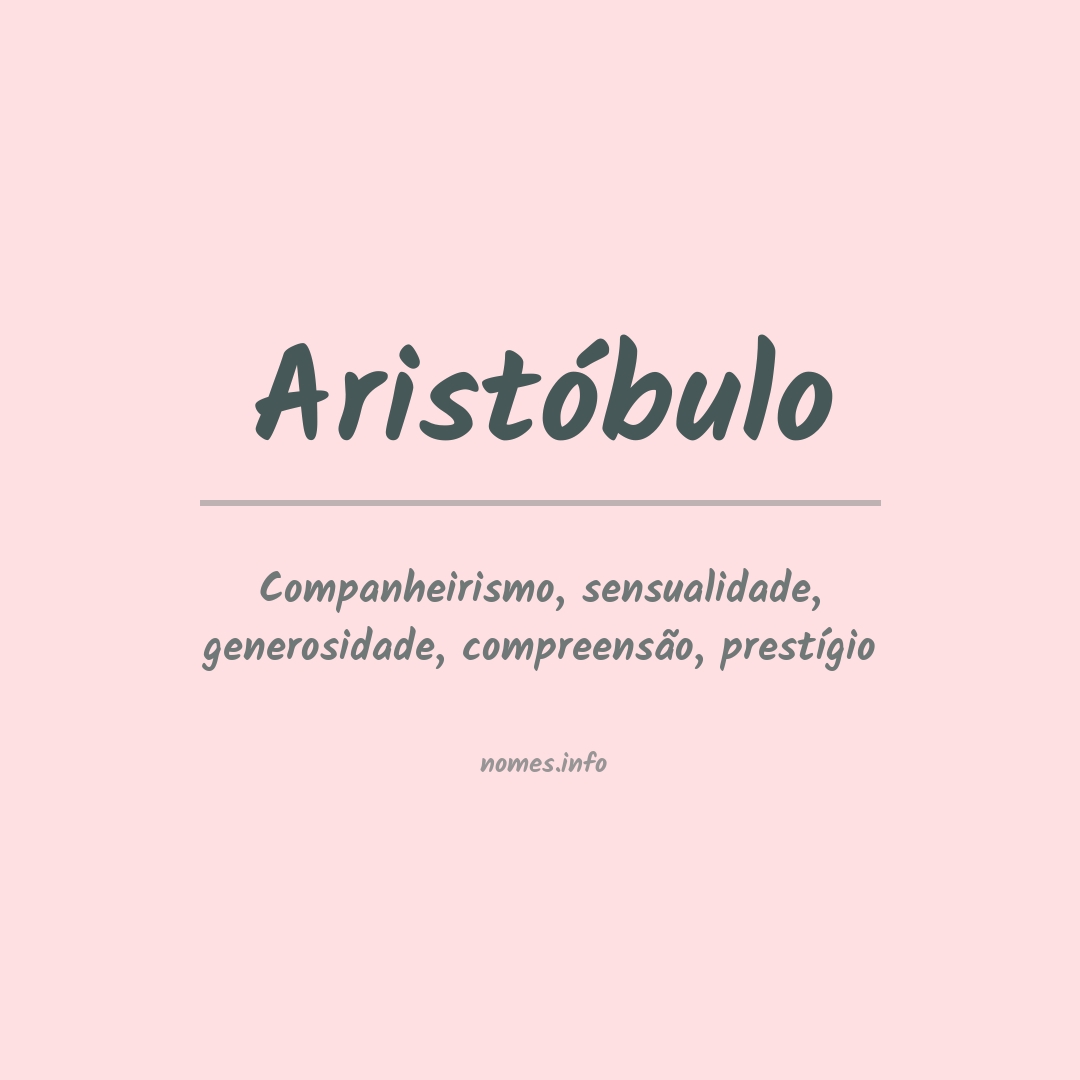 Significado do nome Aristóbulo