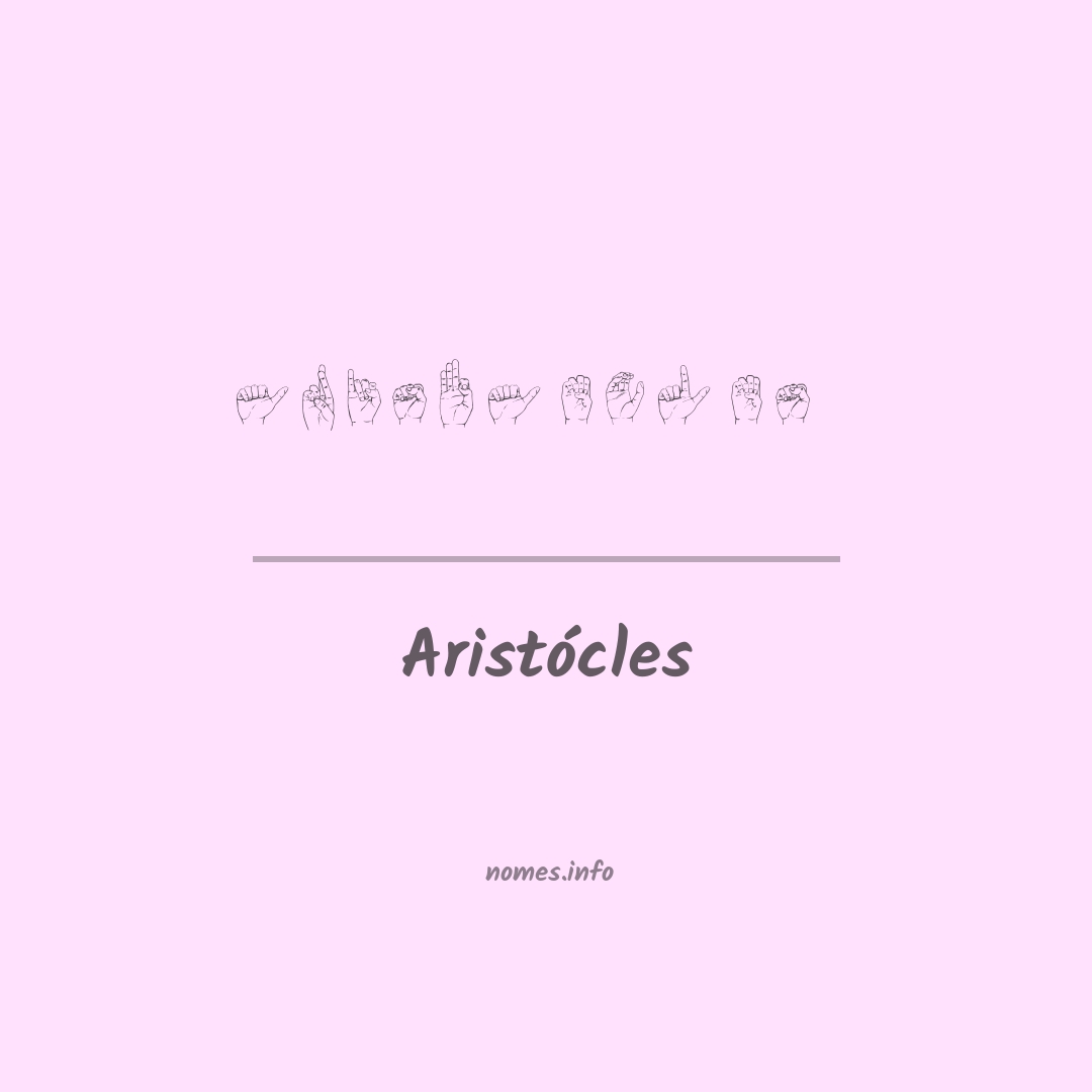 Aristócles em Libras Aristócles em Libras