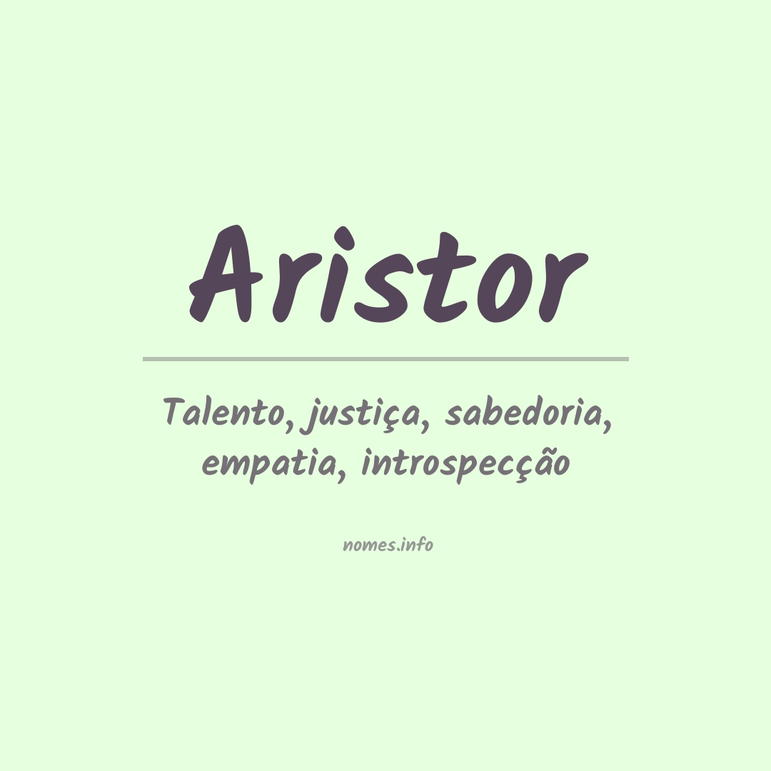 Significado do nome Aristor