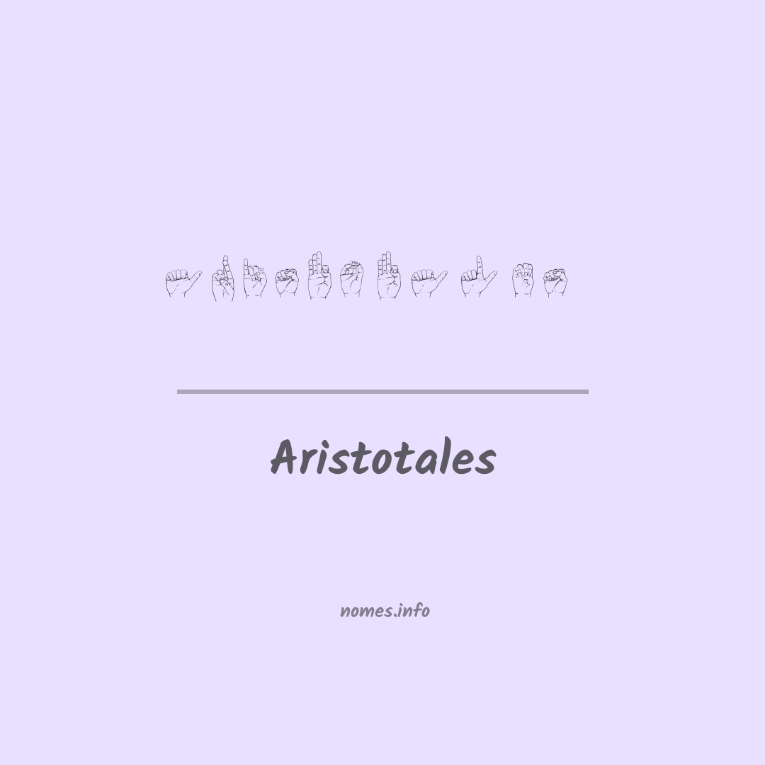 Aristotales em Libras