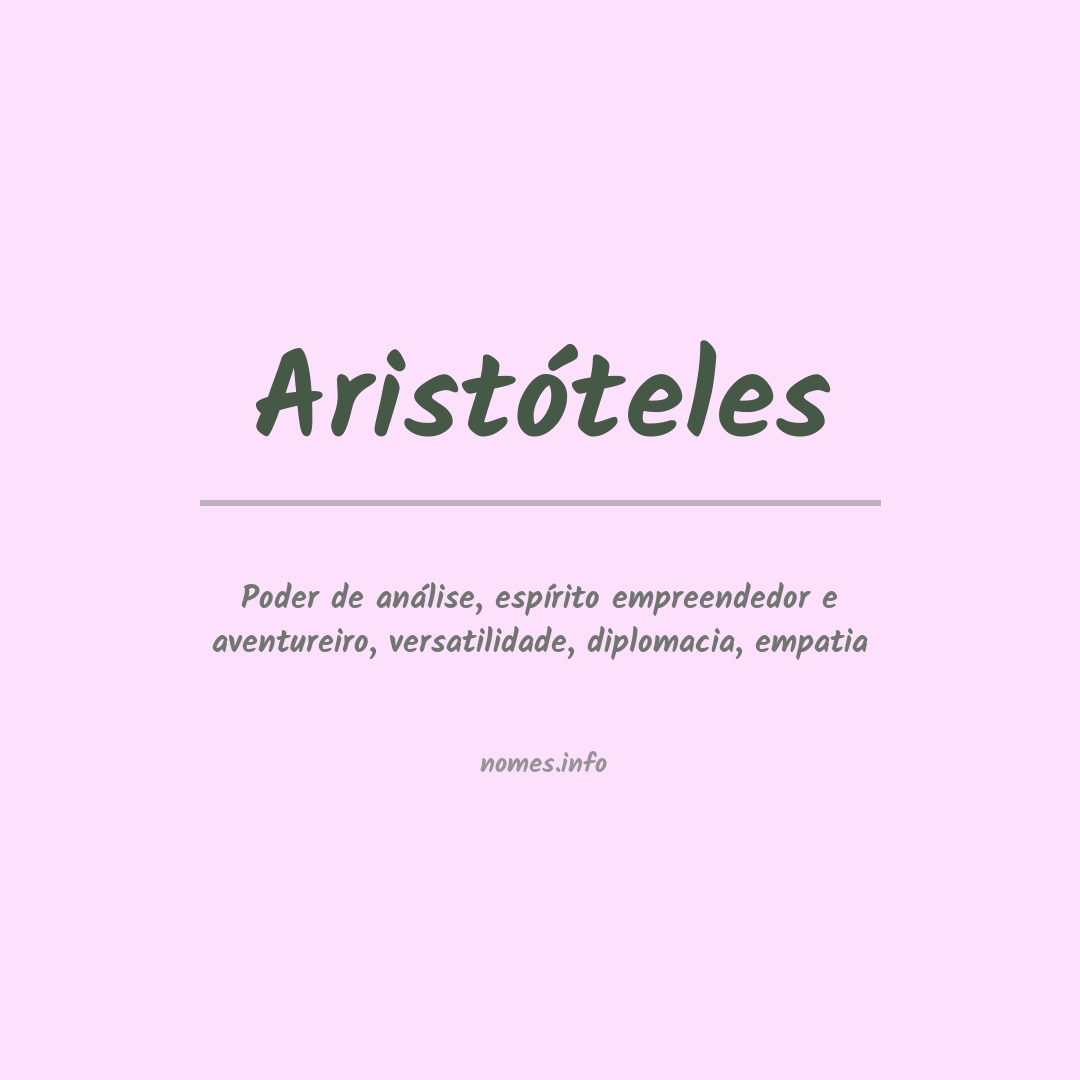 Significado do nome Aristóteles