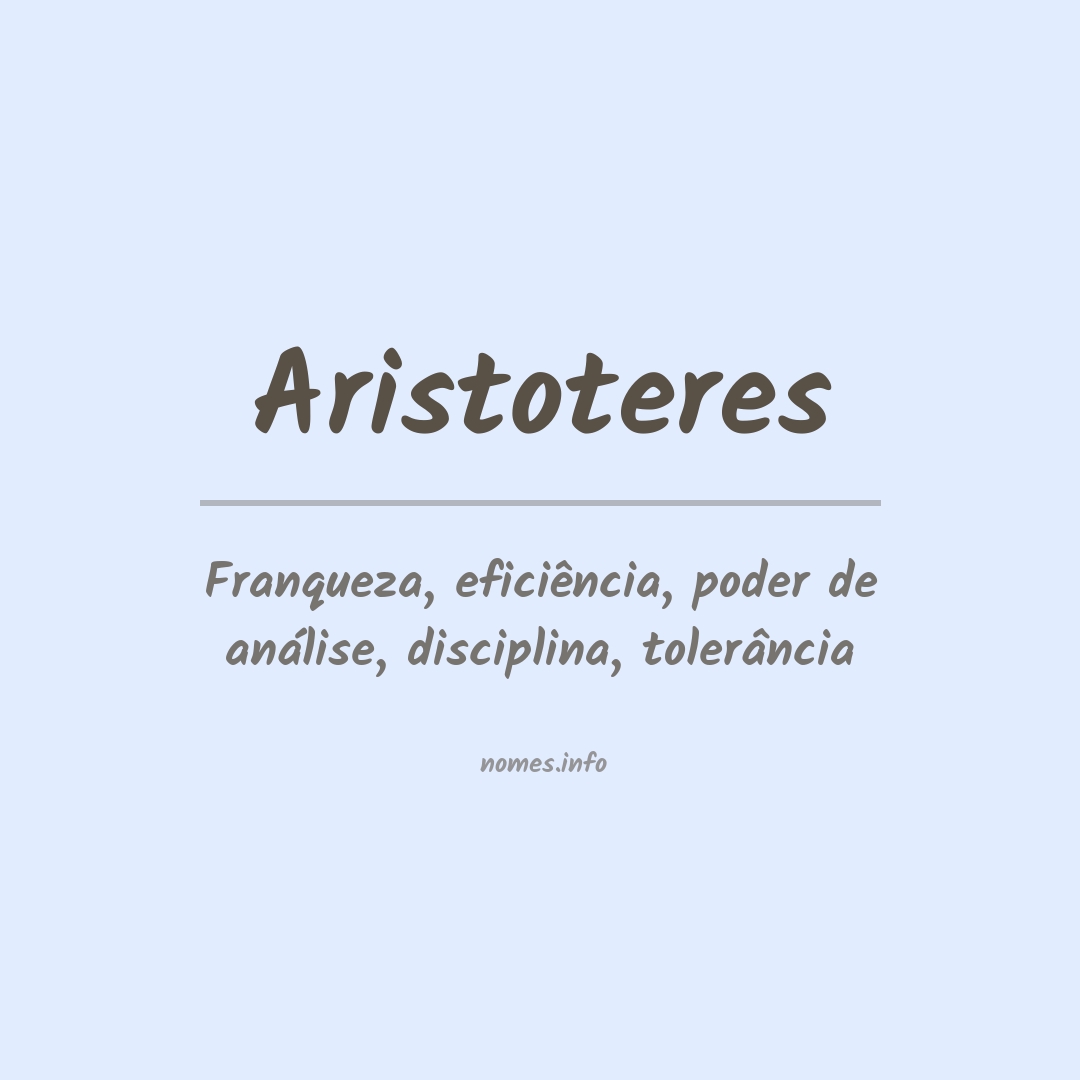 Significado do nome Aristoteres