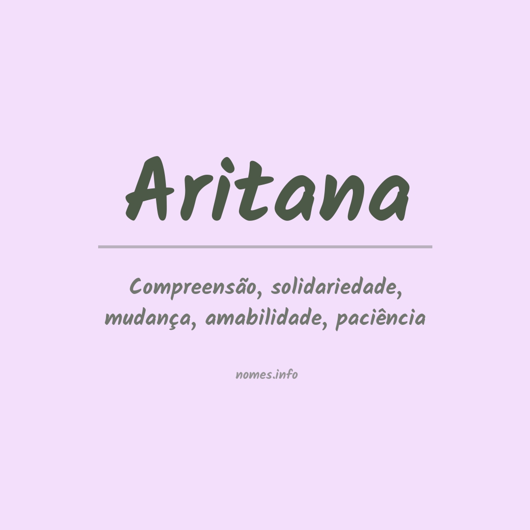 Significado do nome Aritana