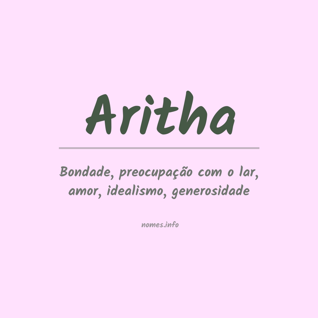 Significado do nome Aritha