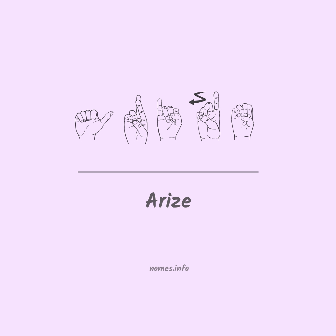 Arize em Libras