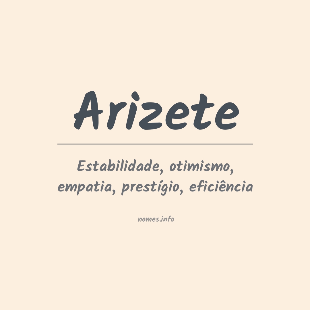 Significado do nome Arizete