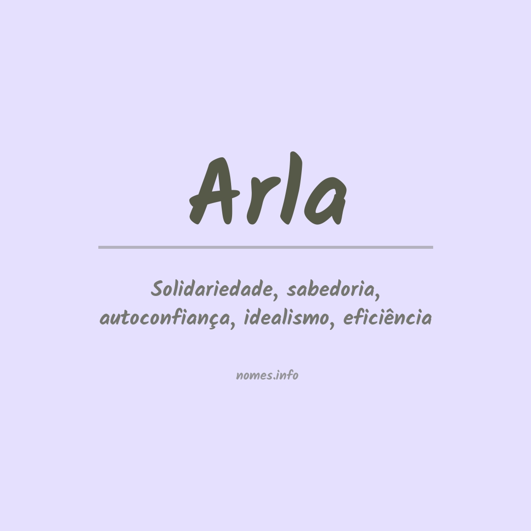 Significado do nome Arla