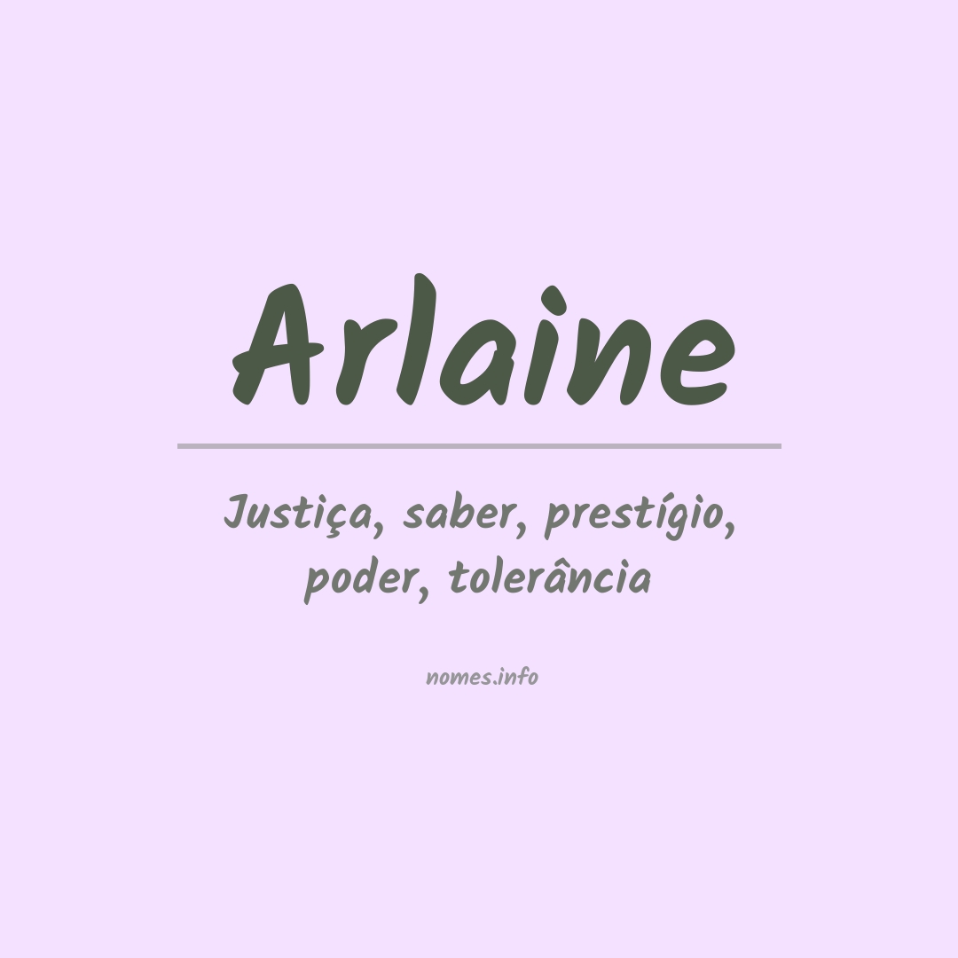 Significado do nome Arlaine