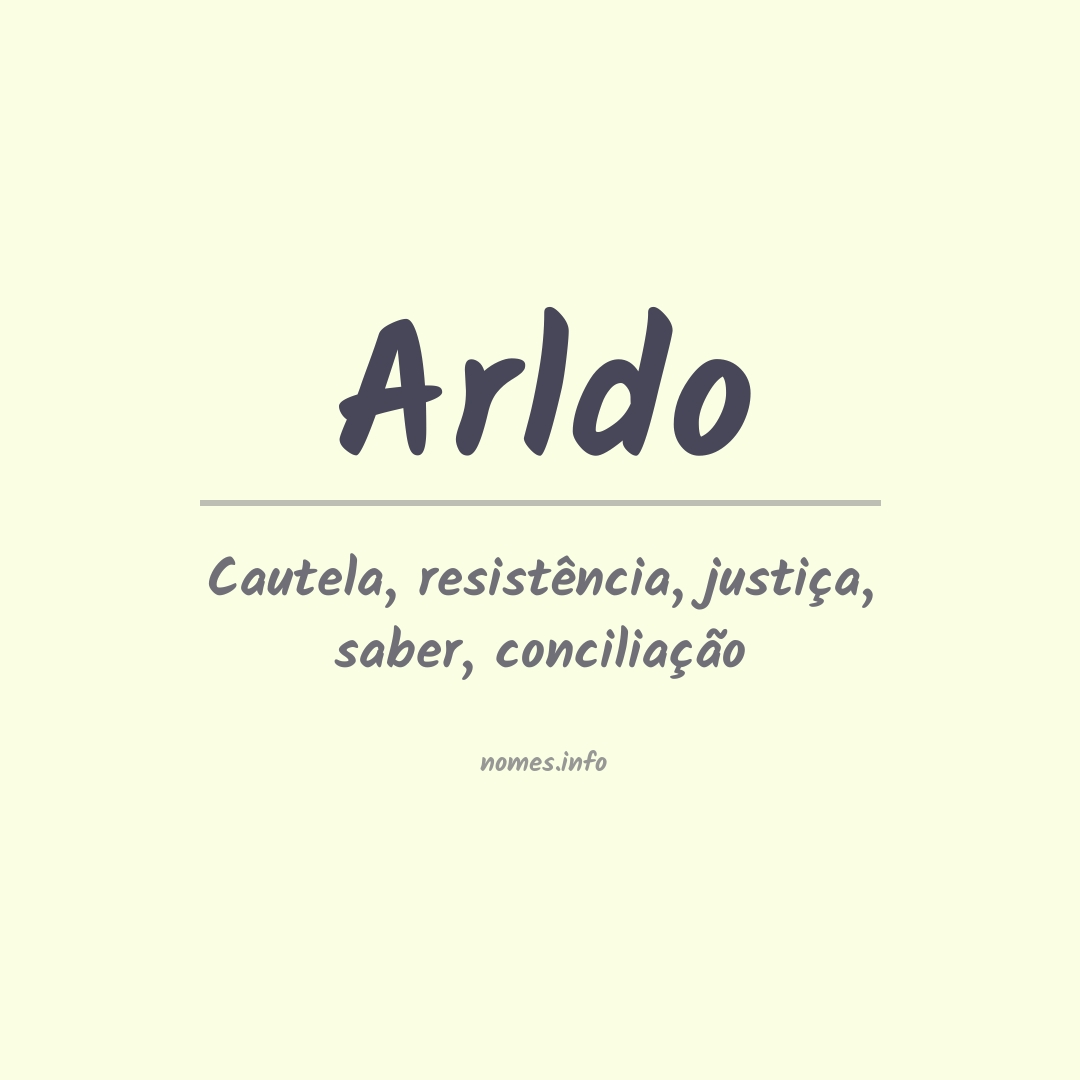 Significado do nome Arldo