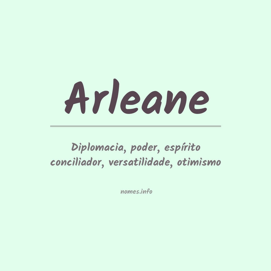 Significado do nome Arleane