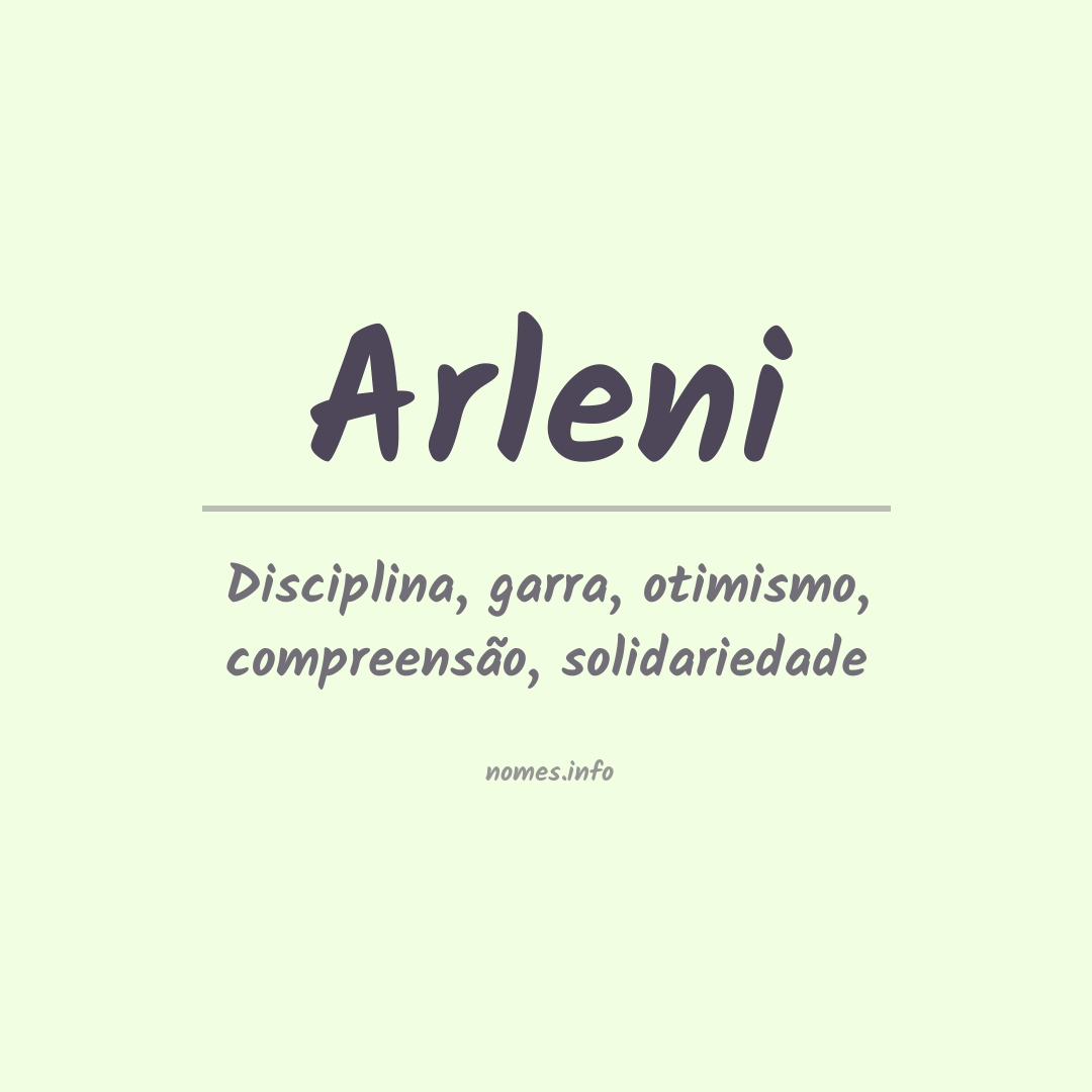 Significado do nome Arleni