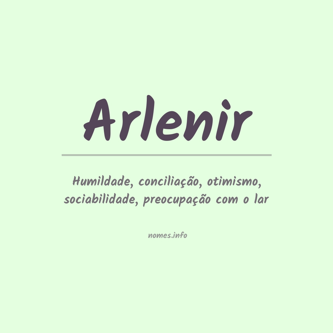 Significado do nome Arlenir