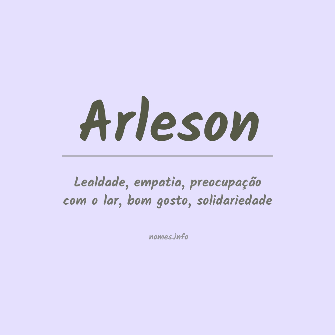 Significado do nome Arleson