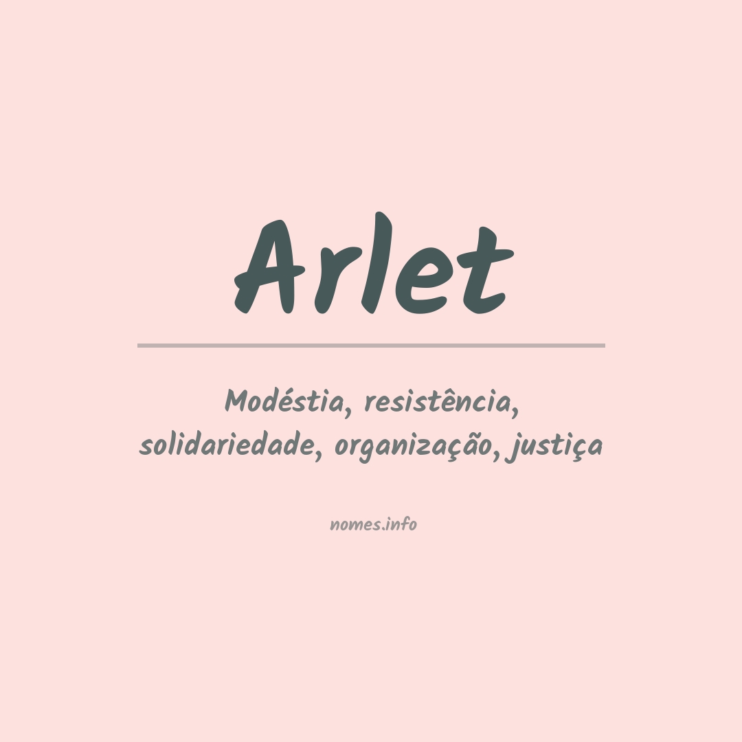 Significado do nome Arlet