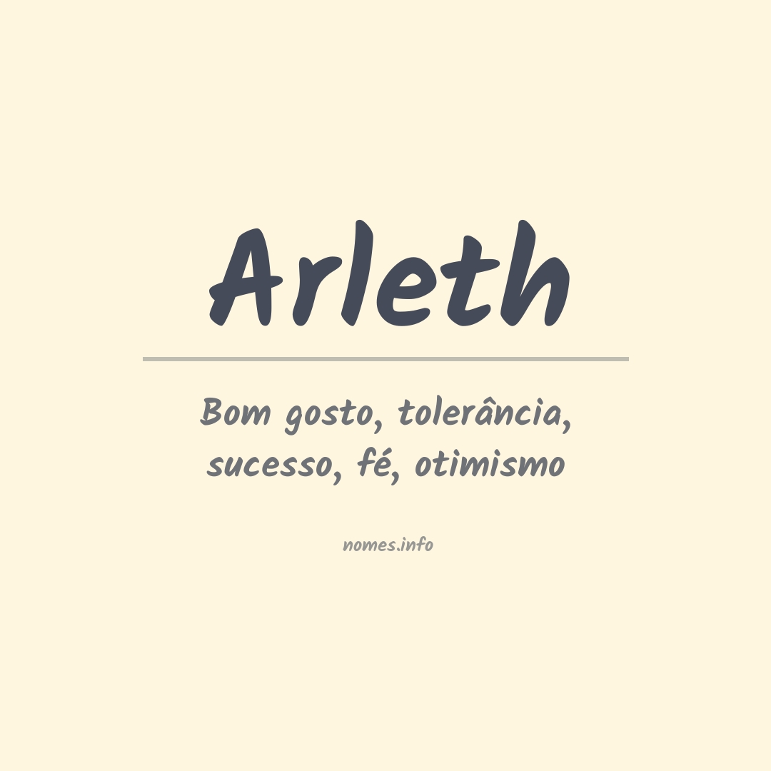 Significado do nome Arleth