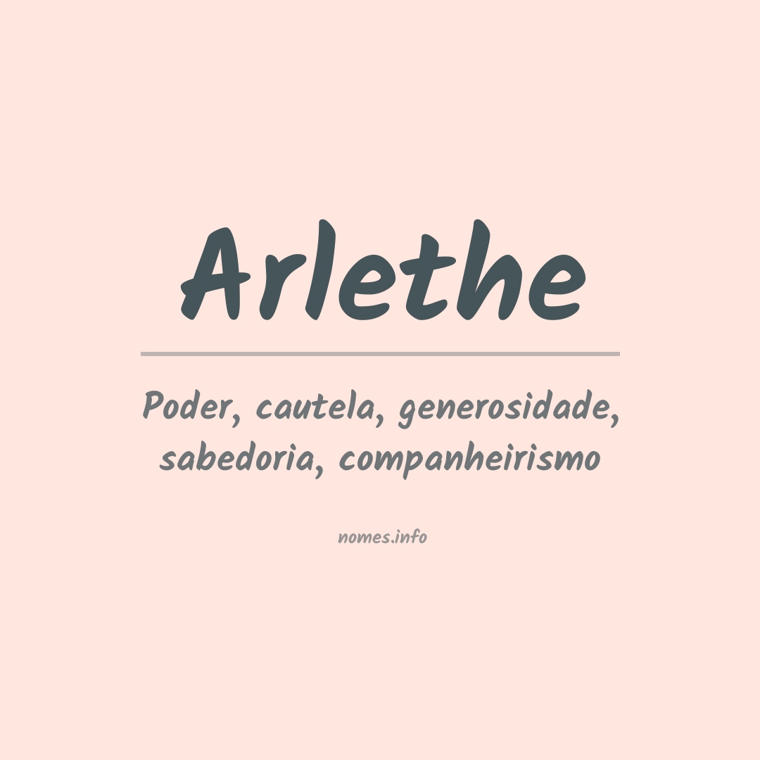 Significado do nome Arlethe