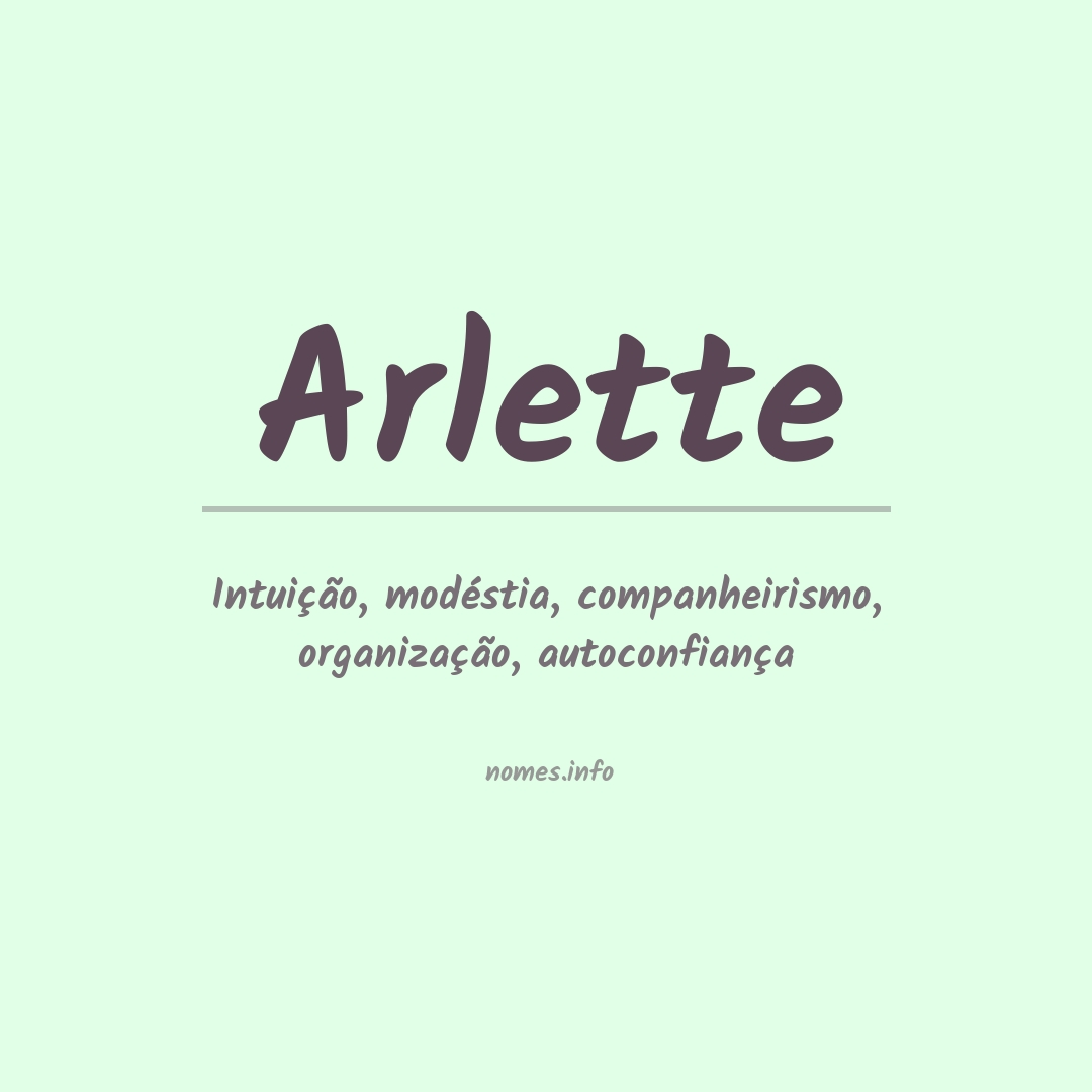 Significado do nome Arlette