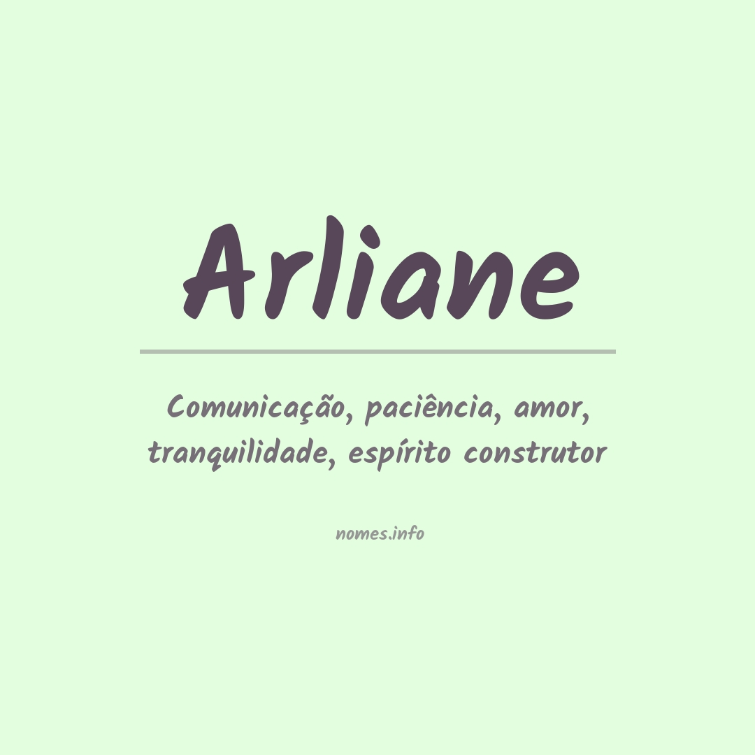 Significado do nome Arliane