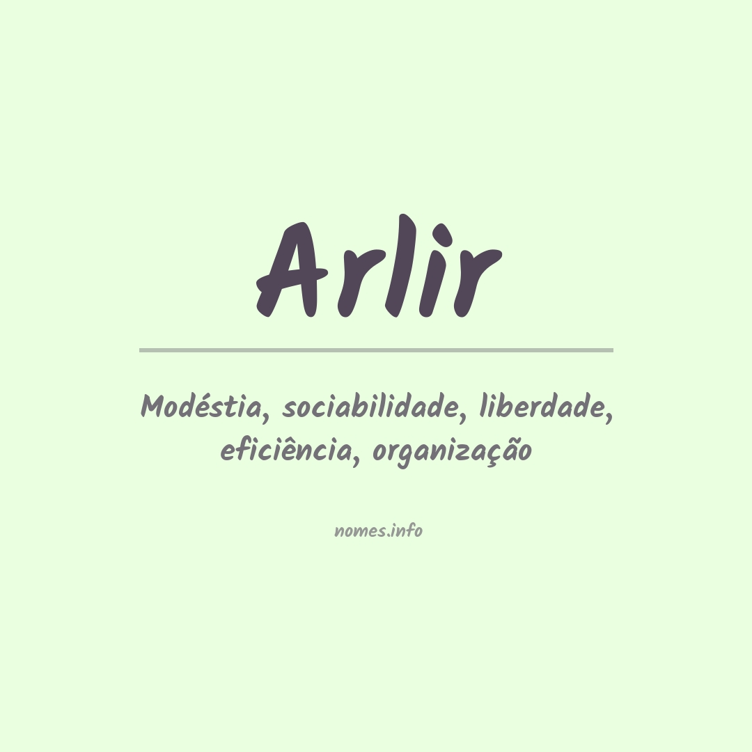 Significado do nome Arlir