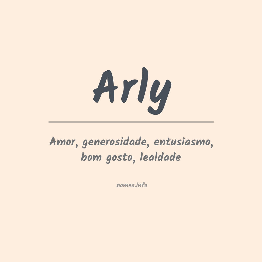 Significado do nome Arly