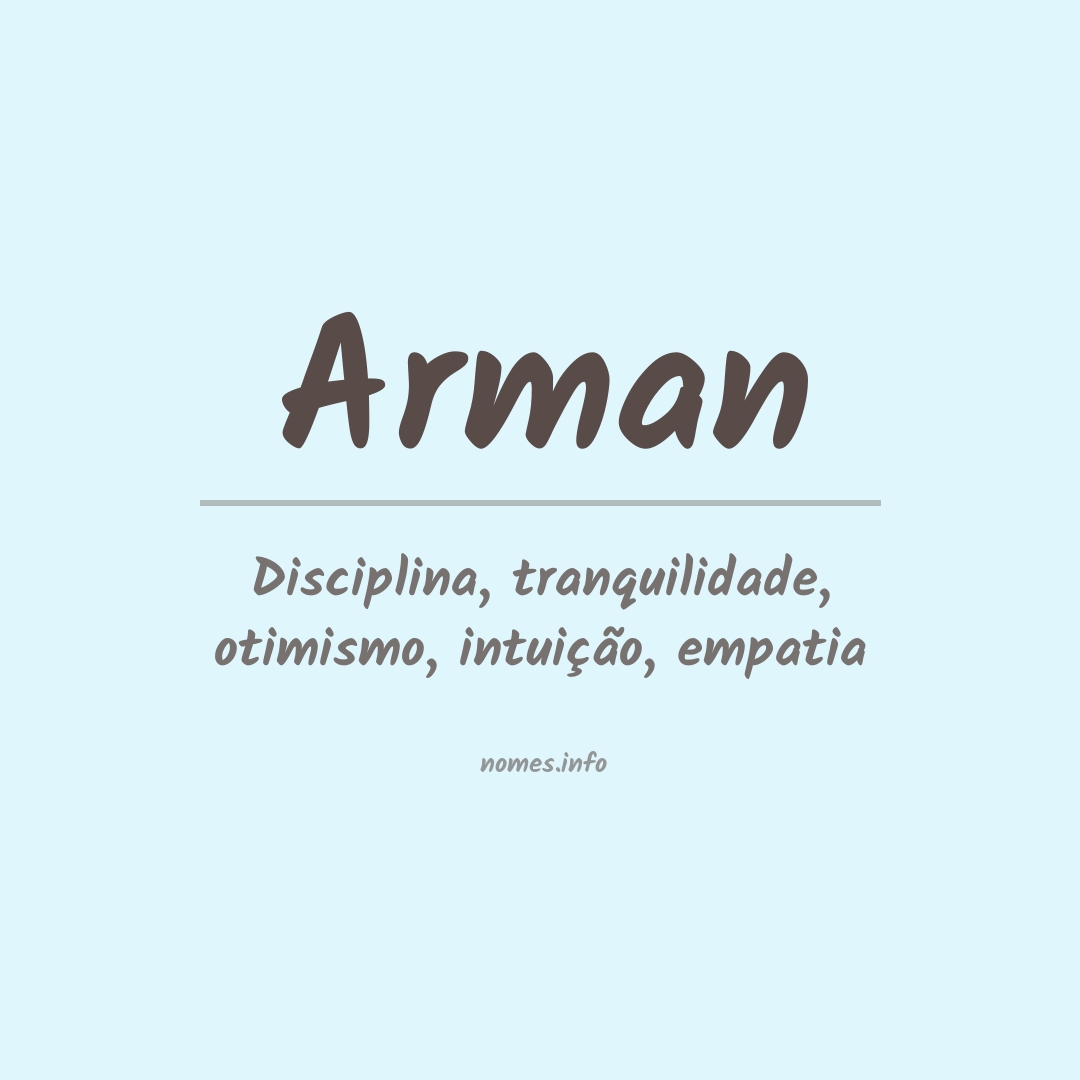 Significado do nome Arman