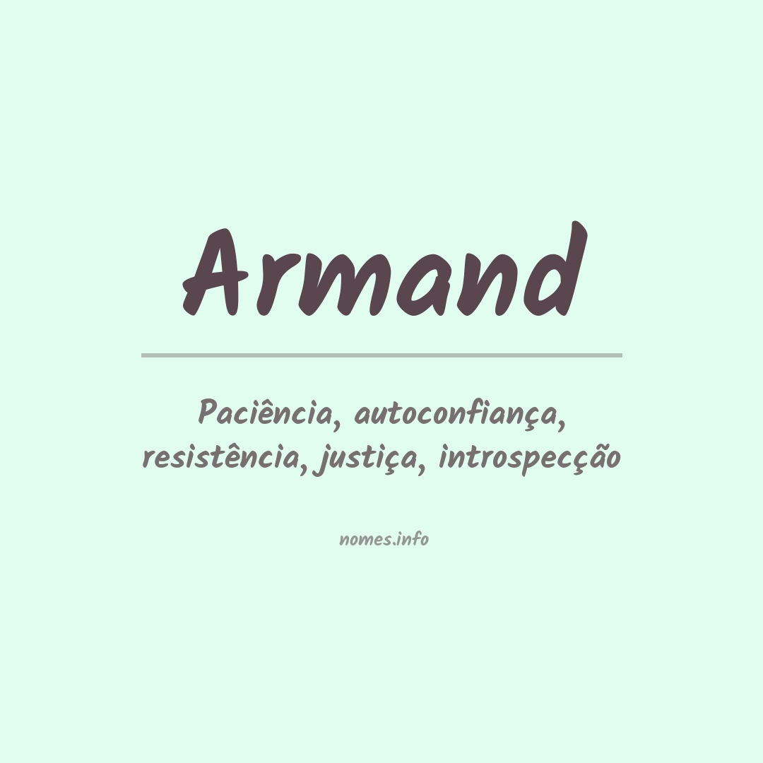 Significado do nome Armand