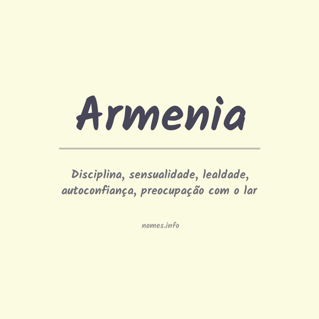 Significado do nome Armenia