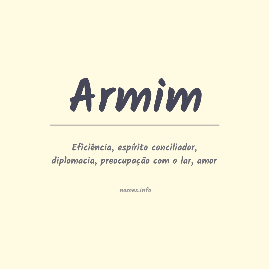 Significado do nome Armim