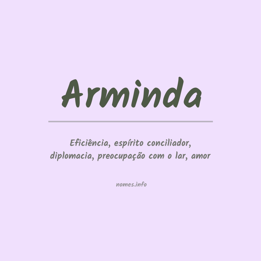 Significado do nome Arminda