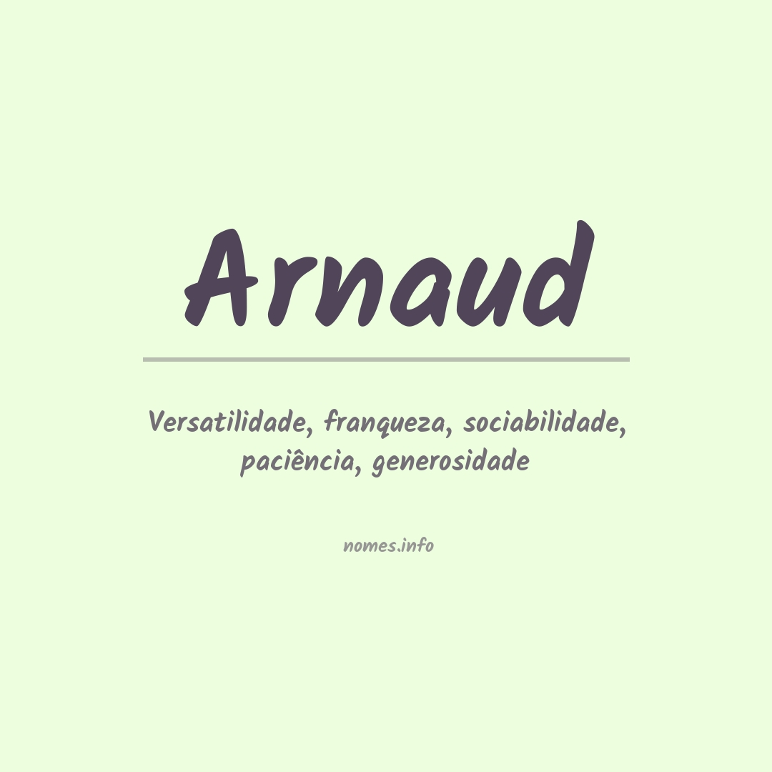 Significado do nome Arnaud