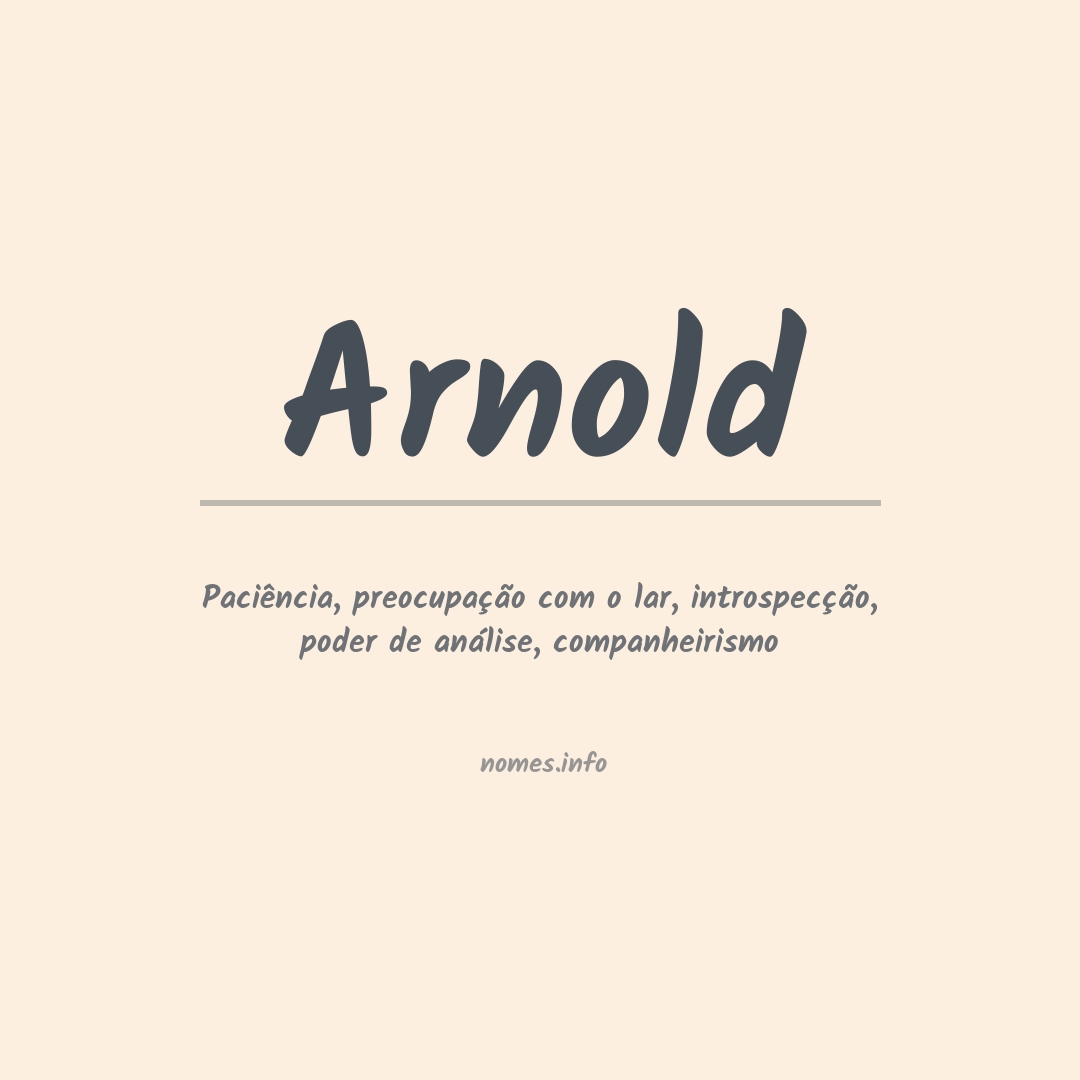 Significado do nome Arnold