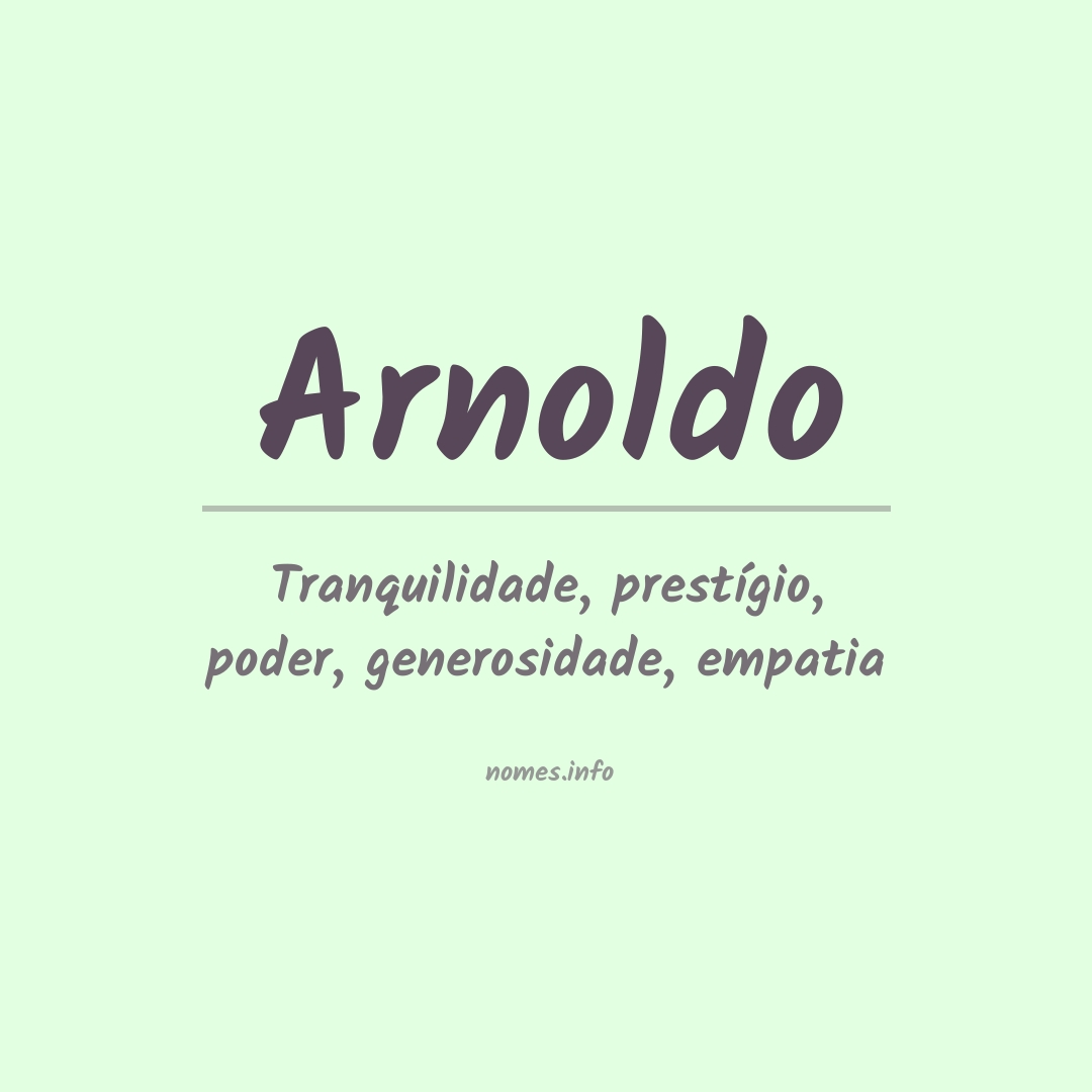 Significado do nome Arnoldo