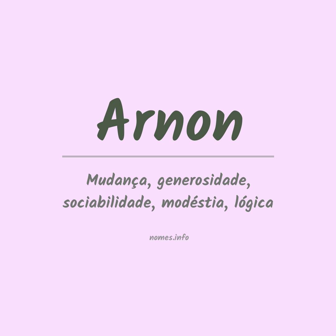 Significado do nome Arnon