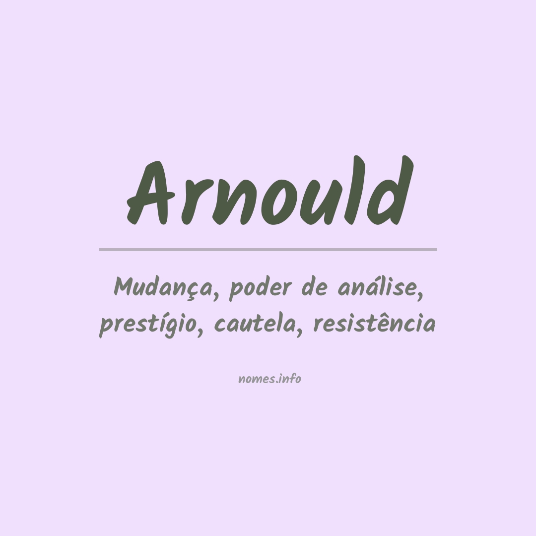 Significado do nome Arnould