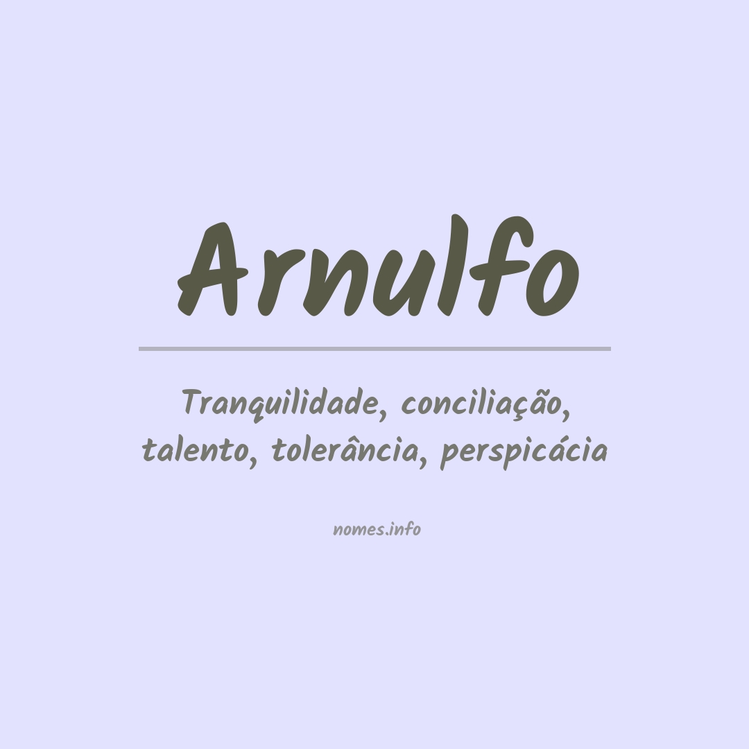 Significado do nome Arnulfo
