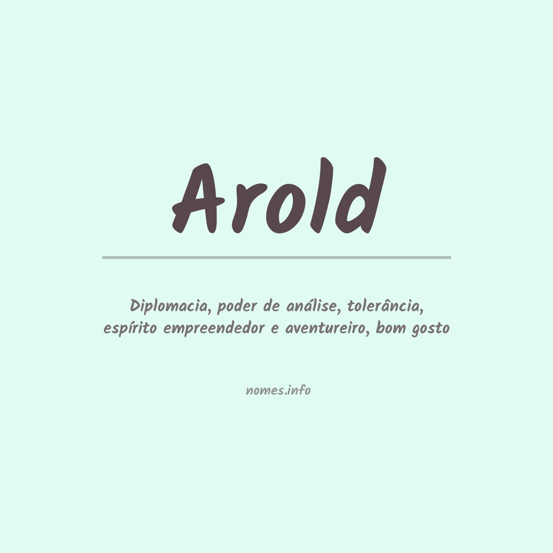 Significado do nome Arold