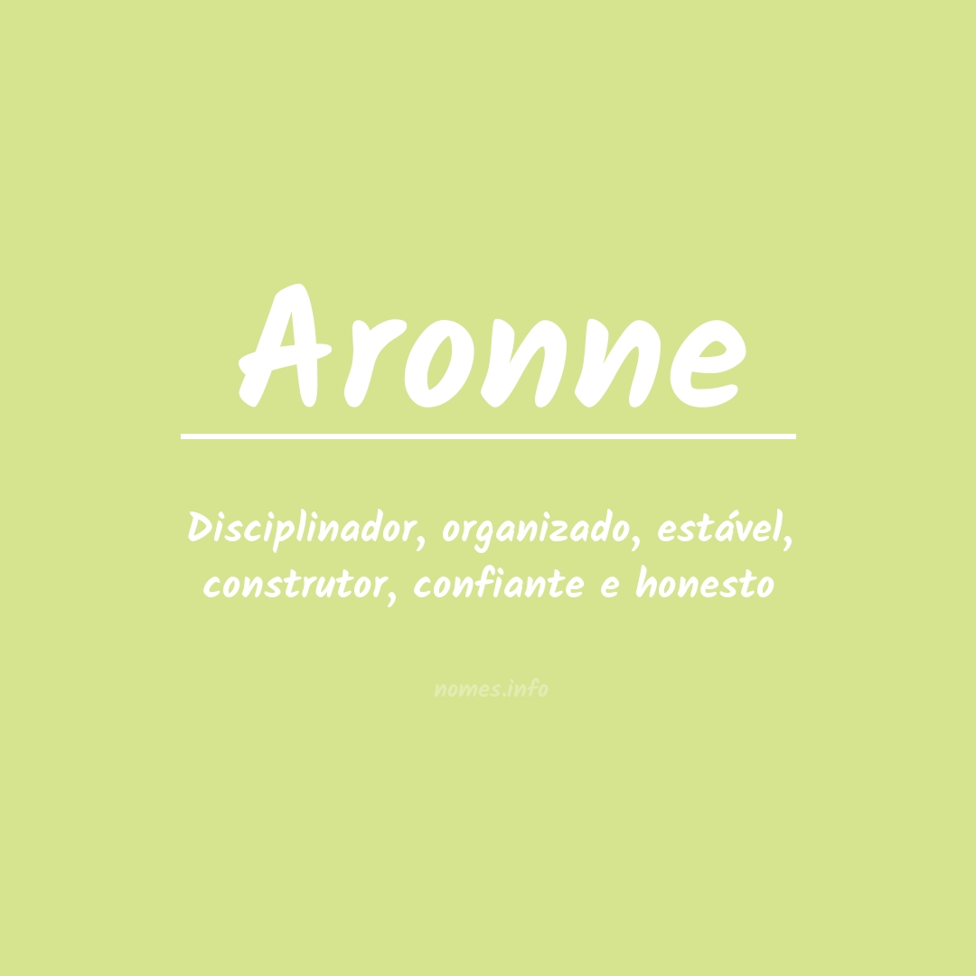 Significado do nome Aronne