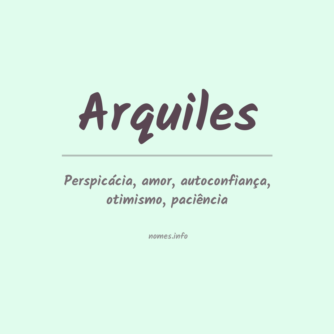 Significado do nome Arquiles